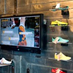 Digital signage in shoe store